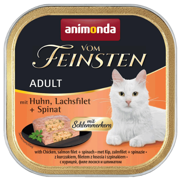 Obrázek Paštika ANIMONDA Vom Feinstein kuřecí + losos + špenát  100 g